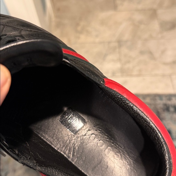 GUCCI Men 8G/ 9 USA Black and Red Men's Sneakers with Box and Duster - Picture 7 of 7
